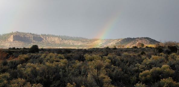Cuba, NM Landscape with Rainbow
