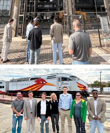 Emerging Leaders get a tour of the Rail Runner facilities and the Rail Yards